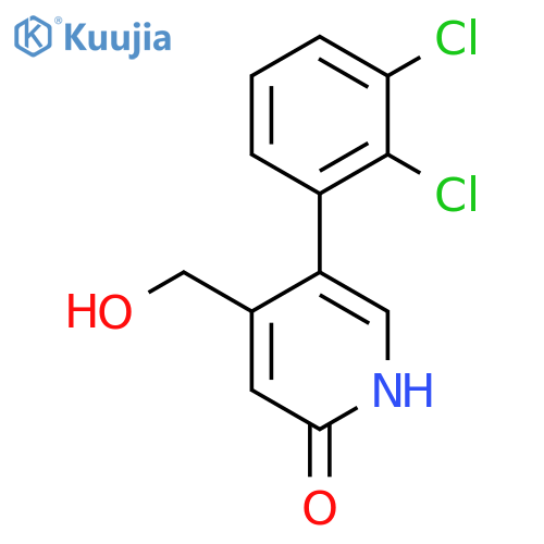 5-(2,3-Dichlorophenyl)-2-hydroxypyridine-4-methanol structure