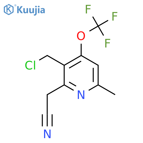 3-(Chloromethyl)-6-methyl-4-(trifluoromethoxy)pyridine-2-acetonitrile structure