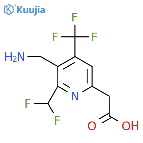 3-(Aminomethyl)-2-(difluoromethyl)-4-(trifluoromethyl)pyridine-6-acetic acid structure