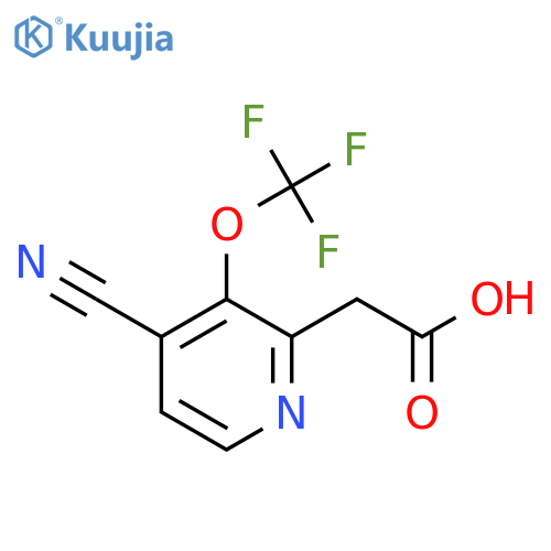 4-Cyano-3-(trifluoromethoxy)pyridine-2-acetic acid structure