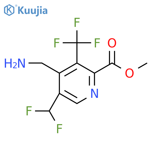 Methyl 4-(aminomethyl)-5-(difluoromethyl)-3-(trifluoromethyl)pyridine-2-carboxylate structure