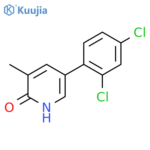 5-(2,4-Dichlorophenyl)-2-hydroxy-3-methylpyridine structure