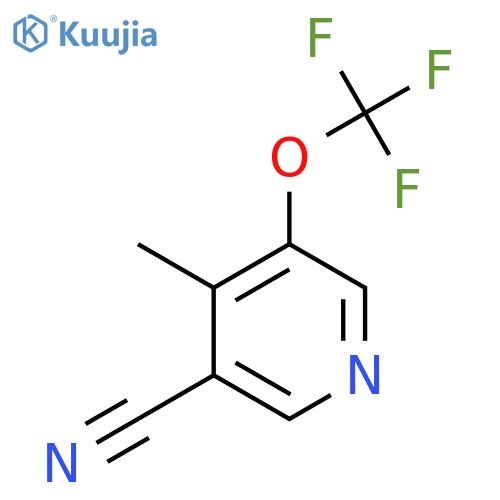 3-Cyano-4-methyl-5-(trifluoromethoxy)pyridine structure