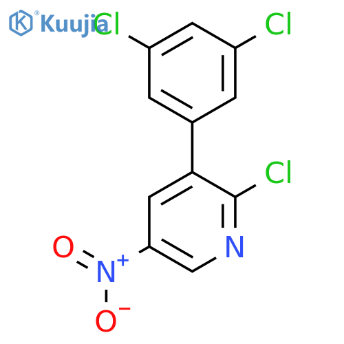 2-Chloro-3-(3,5-dichlorophenyl)-5-nitropyridine structure
