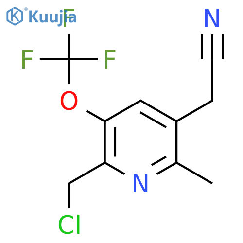 2-(Chloromethyl)-6-methyl-3-(trifluoromethoxy)pyridine-5-acetonitrile structure