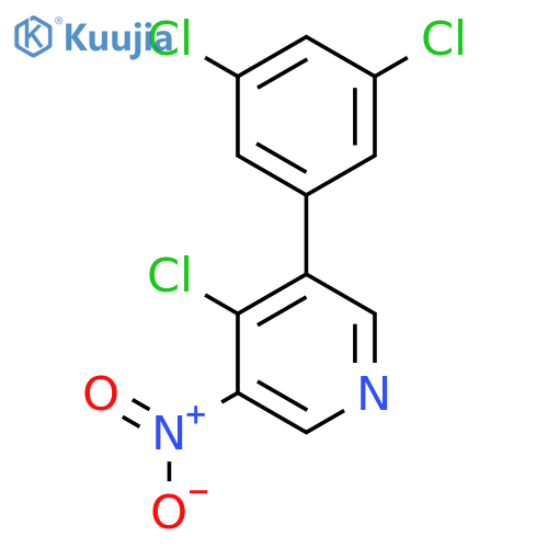 4-Chloro-3-(3,5-dichlorophenyl)-5-nitropyridine structure