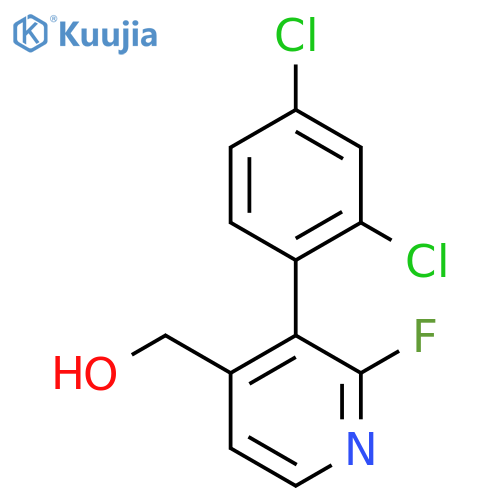 3-(2,4-Dichlorophenyl)-2-fluoropyridine-4-methanol structure