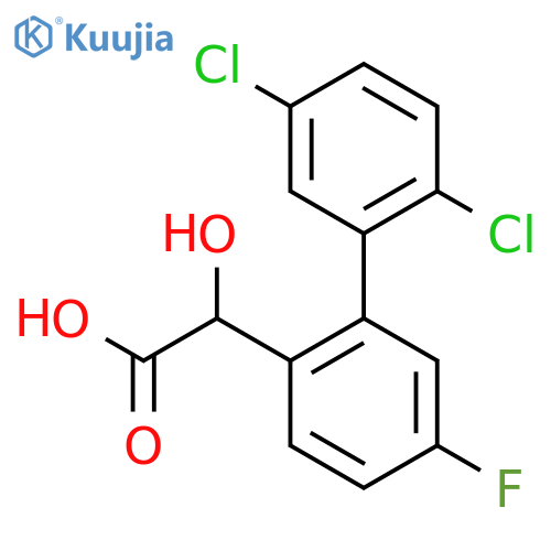 Hydroxy-(2',5'-dichloro-5-fluoro-biphenyl-2-yl)-acetic acid structure