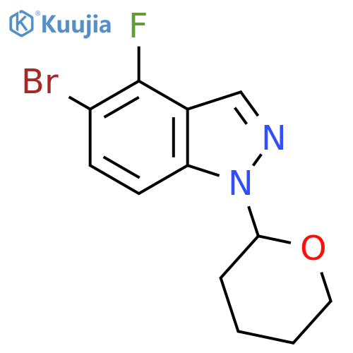 5-bromo-4-fluoro-1-tetrahydropyran-2-yl-indazole structure