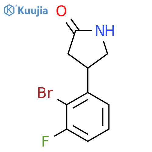 4-(2-bromo-3-fluorophenyl)pyrrolidin-2-one structure