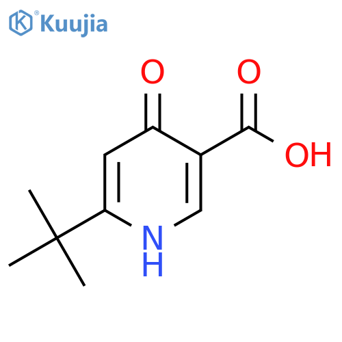 6-tert-butyl-4-hydroxypyridine-3-carboxylic acid structure