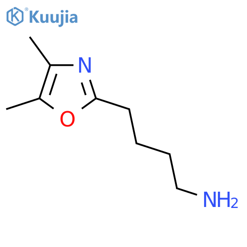 4-(dimethyl-1,3-oxazol-2-yl)butan-1-amine structure