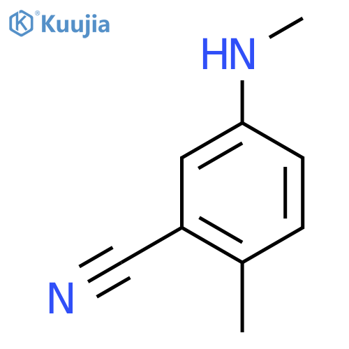 2-Methyl-5-(methylamino)benzonitrile structure