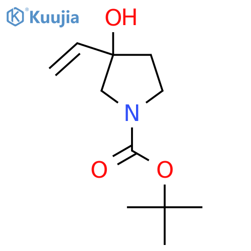 Tert-butyl 3-hydroxy-3-vinylpyrrolidine-1-carboxylate structure