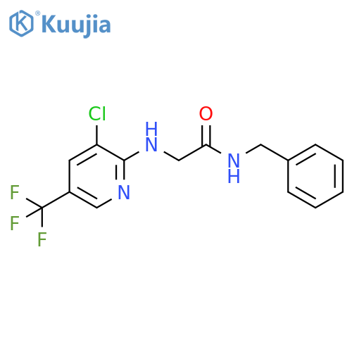 N-benzyl-2-{[3-chloro-5-(trifluoromethyl)pyridin-2-yl]amino}acetamide structure