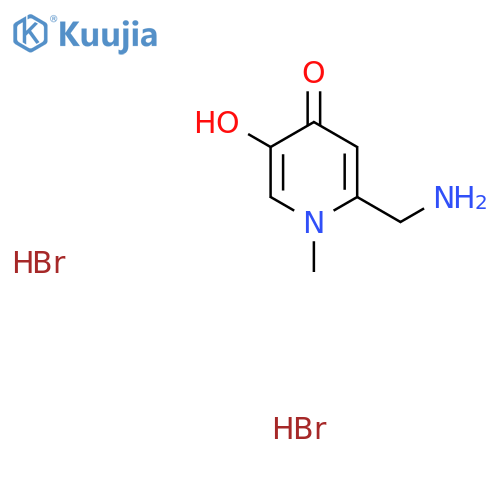2-(Aminomethyl)-5-hydroxy-1-methyl-1,4-dihydropyridin-4-one dihydrobromide structure