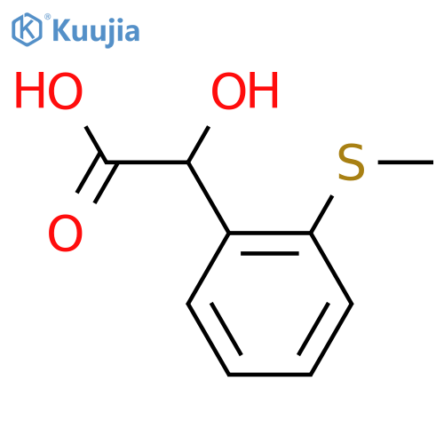 2-hydroxy-2-2-(methylsulfanyl)phenylacetic acid structure