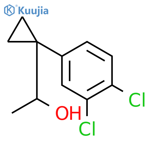 1-1-(3,4-dichlorophenyl)cyclopropylethan-1-ol structure
