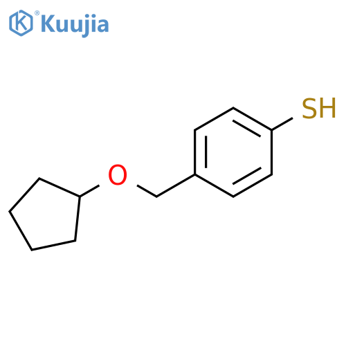 Benzenethiol, 4-[(cyclopentyloxy)methyl]- structure
