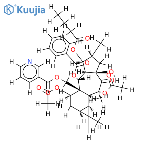 3beta-O-butyryl-5alpha-O-benzoyl-7beta,13beta-di-O-acetyl-17-O-nicotinoylpremyrsinol structure