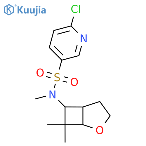 6-Chloro-N-(7,7-dimethyl-2-oxabicyclo[3.2.0]heptan-6-yl)-N-methylpyridine-3-sulfonamide structure