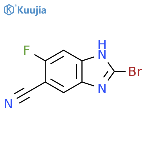 2-Bromo-5-cyano-6-fluoro-1H-benzimidazole structure