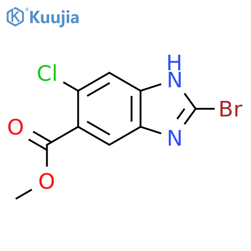Methyl 2-bromo-5-chloro-1H-benzimidazole-6-carboxylate structure