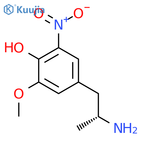 4-(2R)-2-aminopropyl-2-methoxy-6-nitrophenol structure