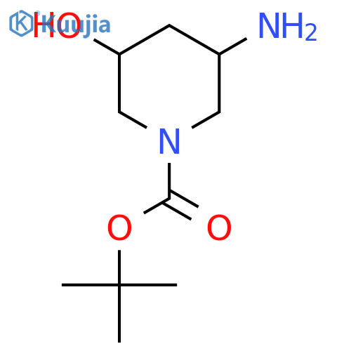 tert-butyl 3-amino-5-hydroxy-piperidine-1-carboxylate structure