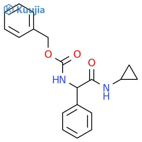 N-Cbz-N'-cyclypropyl-DL-phenylglycinamide structure