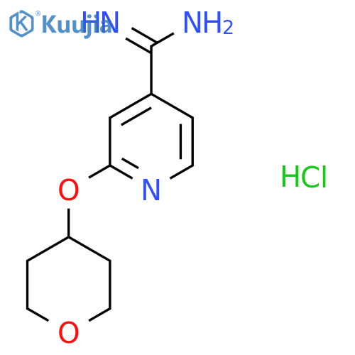 2-tetrahydropyran-4-yloxypyridine-4-carboxamidine;hydrochloride structure