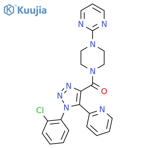 2-{4-1-(2-chlorophenyl)-5-(pyridin-2-yl)-1H-1,2,3-triazole-4-carbonylpiperazin-1-yl}pyrimidine structure