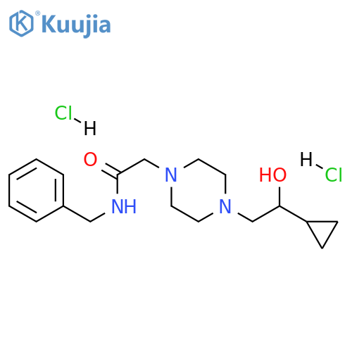N-benzyl-2-4-(2-cyclopropyl-2-hydroxyethyl)piperazin-1-ylacetamide dihydrochloride structure