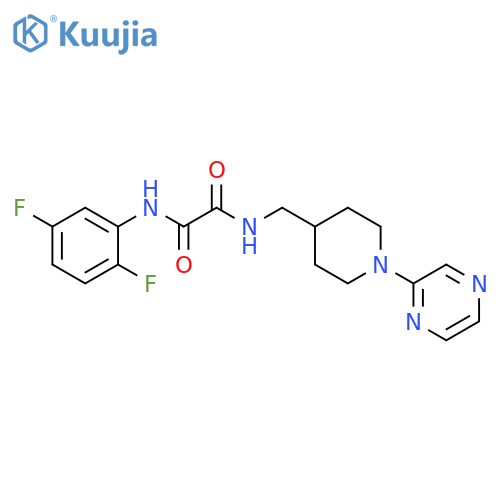 N'-(2,5-difluorophenyl)-N-{1-(pyrazin-2-yl)piperidin-4-ylmethyl}ethanediamide structure