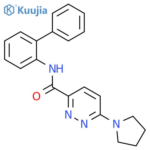 N-{1,1'-biphenyl-2-yl}-6-(pyrrolidin-1-yl)pyridazine-3-carboxamide structure