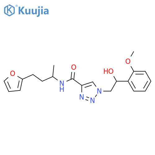 N-[4-(furan-2-yl)butan-2-yl]-1-[2-hydroxy-2-(2-methoxyphenyl)ethyl]-1H-1,2,3-triazole-4-carboxamide structure