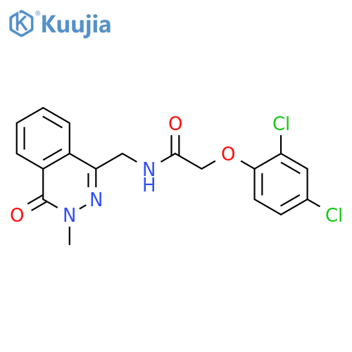 2-(2,4-dichlorophenoxy)-N-[(3-methyl-4-oxo-3,4-dihydrophthalazin-1-yl)methyl]acetamide structure