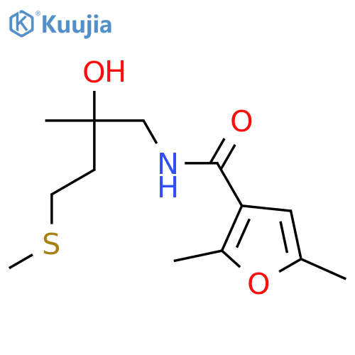 N-[2-hydroxy-2-methyl-4-(methylsulfanyl)butyl]-2,5-dimethylfuran-3-carboxamide structure