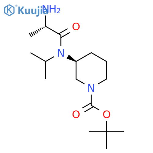 (S)-3-[((S)-2-Amino-propionyl)-isopropyl-amino]-piperidine-1-carboxylic acid tert-butyl ester structure