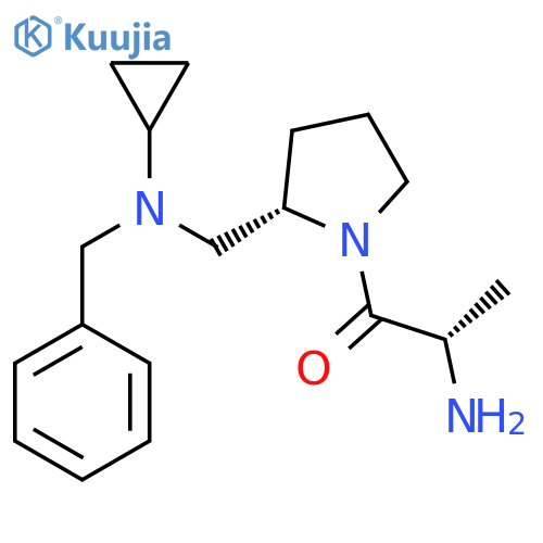 (S)-2-Amino-1-{(S)-2-[(benzyl-cyclopropyl-amino)-methyl]-pyrrolidin-1-yl}-propan-1-one structure