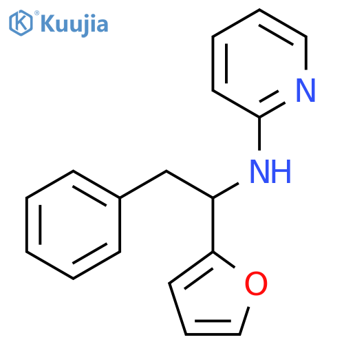 N-(1-(furan-2-yl)-2-phenylethyl)pyridin-2-amine structure
