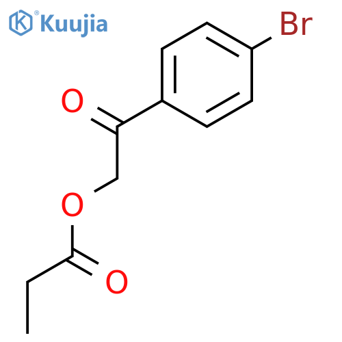 Ethanone, 1-(4-bromophenyl)-2-(1-oxopropoxy)- structure