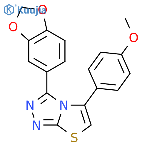 Thiazolo[2,3-c]-1,2,4-triazole,3-(1,3-benzodioxol-5-yl)-5-(4-methoxyphenyl)- structure