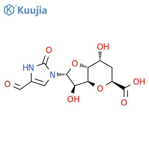 D-glycero-b-D-allo-Octofuranuronic acid,3,7-anhydro-1,6-dideoxy-1-(4-formyl-2,3-dihydro-2-oxo-1H-imidazol-1-yl)- (9CI) structure