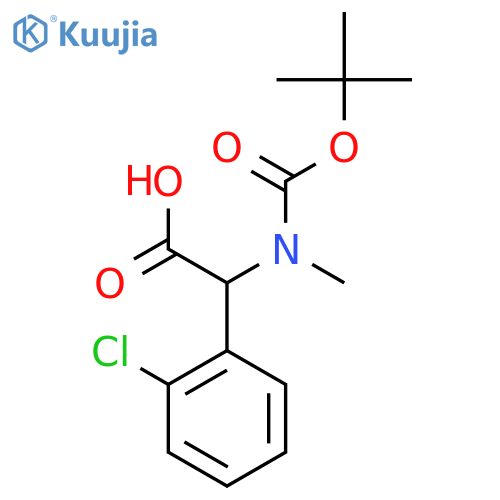 2-{(tert-butoxy)carbonyl(methyl)amino}-2-(2-chlorophenyl)acetic acid structure