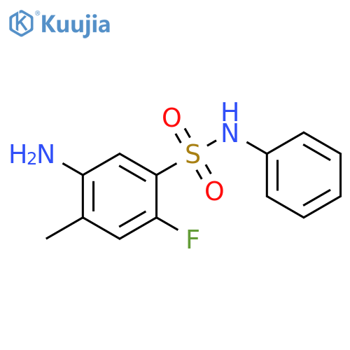 5-amino-2-fluoro-4-methyl-N-phenylbenzene-1-sulfonamide structure