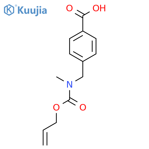 4-({methyl(prop-2-en-1-yloxy)carbonylamino}methyl)benzoic acid structure