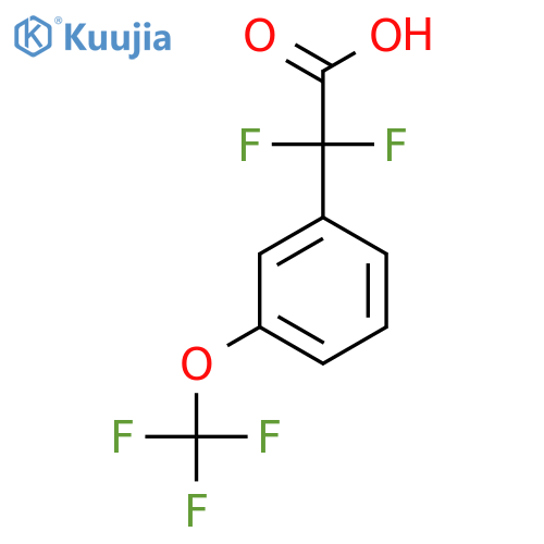 2,2-difluoro-2-3-(trifluoromethoxy)phenylacetic acid structure