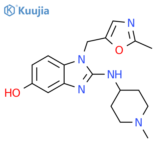 1H-Benzimidazol-5-ol,1-[(2-methyl-5-oxazolyl)methyl]-2-[(1-methyl-4-piperidinyl)amino]- structure