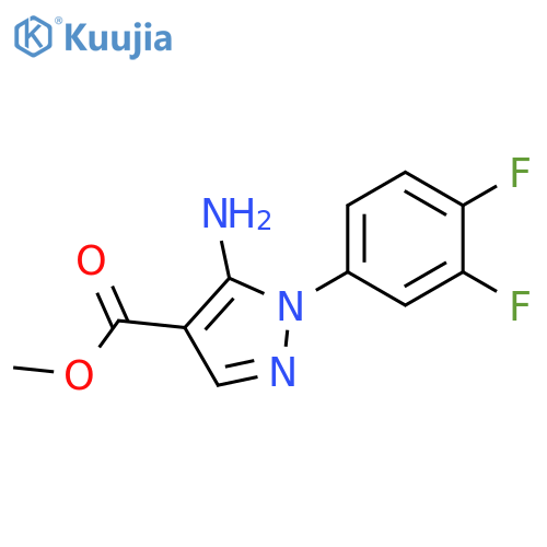 5-Amino-1-(3,4-difluoro-phenyl)-1H-pyrazole-4-carboxylic acid methyl ester structure